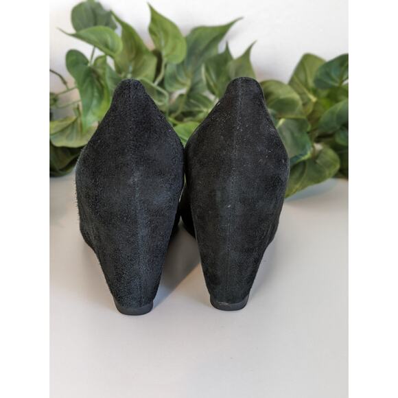 Jeffrey Campbell Wedges Heels Ann Arbor Suede Cut Out Boho Quirky Boho Size 6.5 - Picture 10 of 13